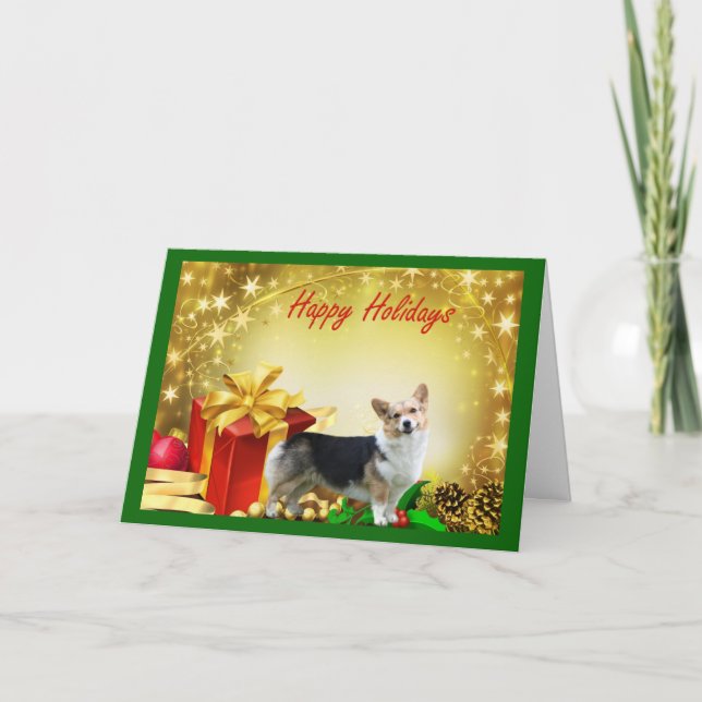Cartes Pour Fêtes Annuelles Cadeaux de Noël Pembroke Welsh Corgi (Devant)