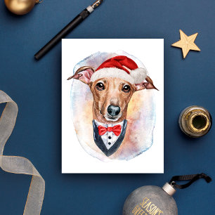 Cartes Pour Fêtes Annuelles Cadeaux de Noël pour les amoureux des lévriers ita