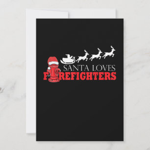 Cartes Pour Fêtes Annuelles Cadeaux de Noël pour pompiers Père Noël Pompiers