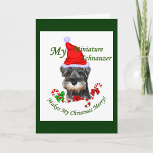Cartes Pour Fêtes Annuelles Cadeaux de Noël Schnauzer Miniature