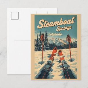 Cartes Pour Fêtes Annuelles cadeaux de rivières vintage Steamboat Springs Colo
