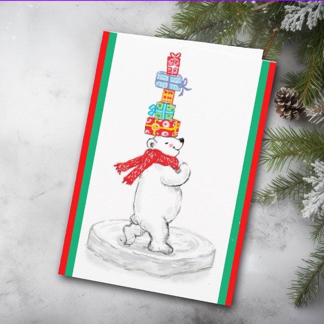 Cartes Pour Fêtes Annuelles Cadeaux de roulement polaire Noël (Créateur téléchargé)