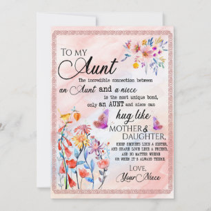 Cartes Pour Fêtes Annuelles Cadeaux de Tante   Lettre à ma tante amour de nièc