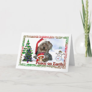 Cartes Pour Fêtes Annuelles Cadeaux de vacances de souris de chien soyeux de S