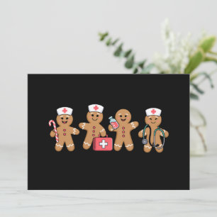 Cartes Pour Fêtes Annuelles Cadeaux d'équipe d'infirmières en pain d'épice de