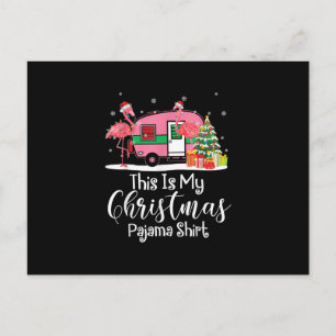 Cartes Pour Fêtes Annuelles Cadeaux drôles de campeur de flamingo de Noël