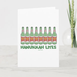 CARTES POUR FÊTES ANNUELLES CADEAUX DRÔLES DE CHANUKAH HANOUKKA LITES