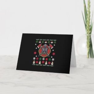 Cartes Pour Fêtes Annuelles Cadeaux drôles de Noël pour pompier mignon