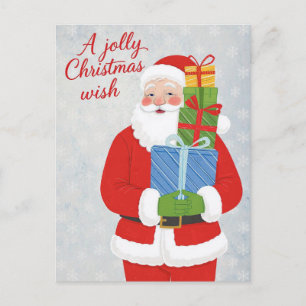 Cartes Pour Fêtes Annuelles Cadeaux joyeux du Père Noël classique