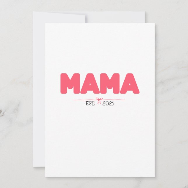 Cartes Pour Fêtes Annuelles Cadeaux personnalisés pour les mamans MAMA EST. 20 (Devant)