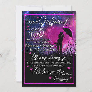 Cartes Pour Fêtes Annuelles Cadeaux pour petite amie   Lettre à ma petite amie