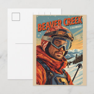 Cartes Pour Fêtes Annuelles cadeaux vintage de la station de ski Beaver Creek