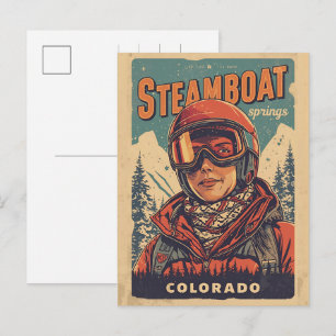 Cartes Pour Fêtes Annuelles cadeaux vintage Steamboat Springs Colorado Mountai