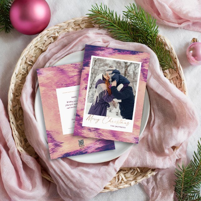 Cartes Pour Fêtes Annuelles Cadre Abstrait Joyeux Noël Photo (Créateur téléchargé)