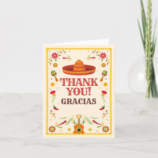 Cartes Pour Fêtes Annuelles Cadre Cinco de Mayo Merci mexicain