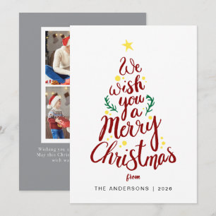 Cartes Pour Fêtes Annuelles Cadre de branche de baie Noël Famille 2 Photo