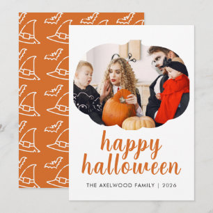 Cartes Pour Fêtes Annuelles Cadre de citrouille moderne élégant Halloween