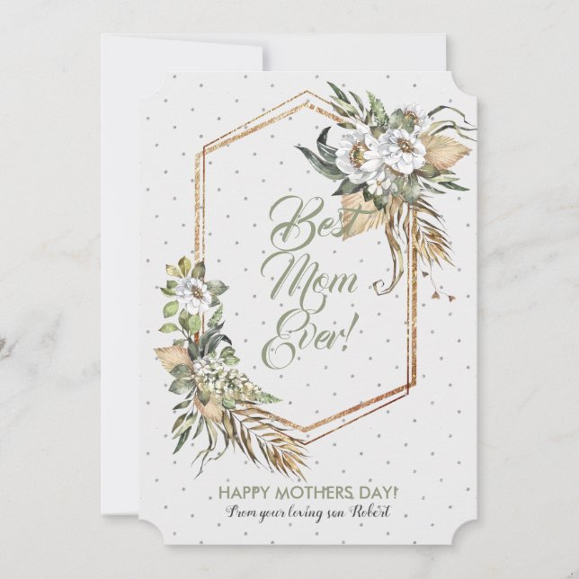 Cartes Pour Fêtes Annuelles Cadre de fleurs de Savanna (Devant)