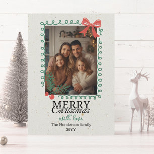Cartes Pour Fêtes Annuelles Cadre de gribouillis dessiné à la main Joyeux Noël