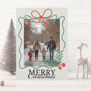 Cartes Pour Fêtes Annuelles Cadre de gribouillis dessiné à la main Joyeux Noël