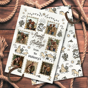 Cartes Pour Fêtes Annuelles Cadre de lasso dessiné à la main sur le thème de l