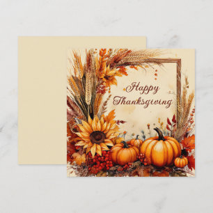 Cartes Pour Fêtes Annuelles Cadre de mélange d'automne Thanksgiving