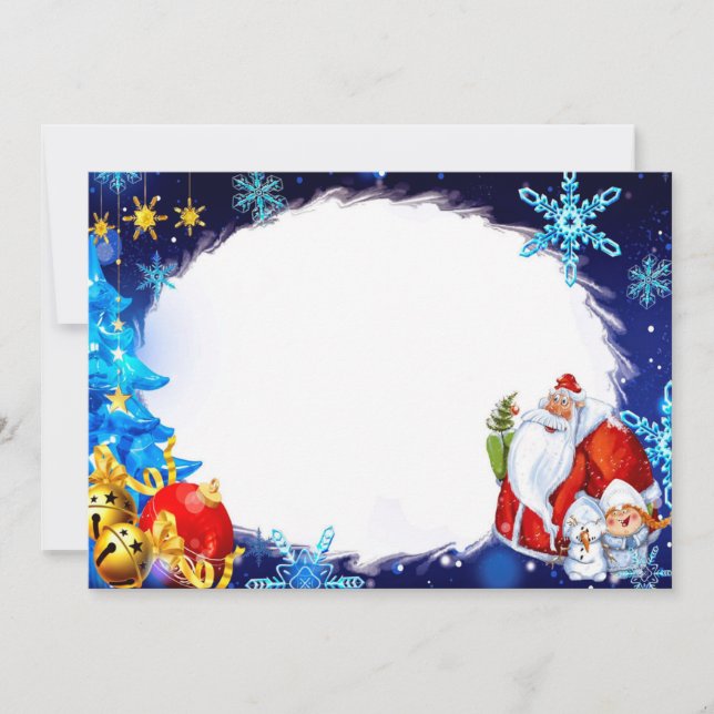Cartes Pour Fêtes Annuelles Cadre de Noël (Devant)