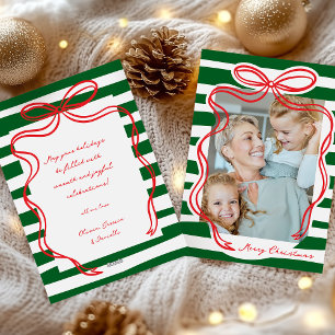 Cartes Pour Fêtes Annuelles Cadre de photo à ruban dessiné à la main Noël Fant