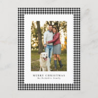Cadre de pied de page Joyeux Noël noir et blanc