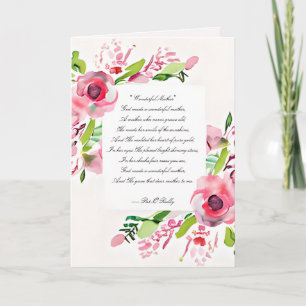 Cartes Pour Fêtes Annuelles Cadre de roses aquarelles roses personnalisé pour 