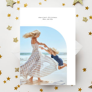 Cartes Pour Fêtes Annuelles Cadre élégant Oval B&W photo de Noël