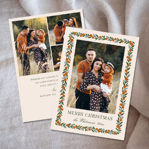 Cartes Pour Fêtes Annuelles Cadre en agrumes peint Noël 4 Photo Collage
