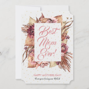 Cartes Pour Fêtes Annuelles Cadre fleurs et feuilles de la Savanna