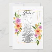 Cadre géométrique floral Psaume 23