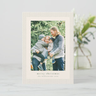 Cartes Pour Fêtes Annuelles Cadre photo à pois vert sauge Joyeux Noël