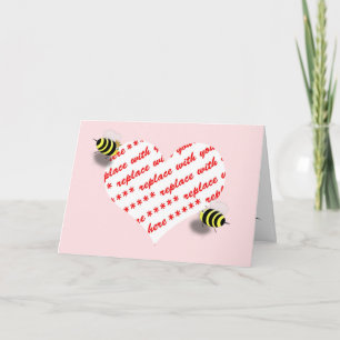 Cartes Pour Fêtes Annuelles Cadre photo "Bee My Valentine"