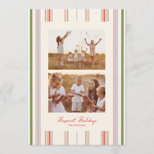 Cartes Pour Fêtes Annuelles cadre photo de feuillage élégant de noël