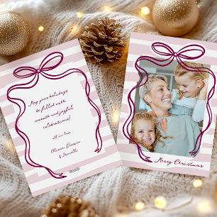 Cartes Pour Fêtes Annuelles Cadre photo de Noël à l'arc dessiné à la main Fant
