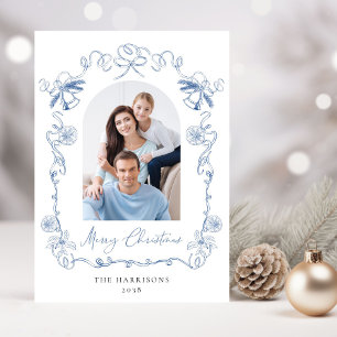 Cartes Pour Fêtes Annuelles Cadre photo dessiné à la main pour Joyeux Noël