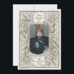 Cartes Pour Fêtes Annuelles Cadre photo en bois illustré<br><div class="desc">Customisez avec votre salutation ou message pour la saison des fêtes. Illustration originale de Becky Nimoy. Ajoutez des photos au dos ou supprimez dans l'éditeur pour ajouter un message.</div>