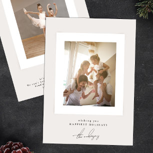 Cartes Pour Fêtes Annuelles cadre photo encadré simple élégant joyeux noël