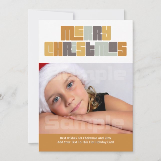 Cartes Pour Fêtes Annuelles Cadre photo moderne Joyeux Noël (Devant)
