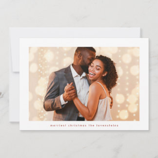 Cartes Pour Fêtes Annuelles Cadre photo moderne Noël blanc rouge