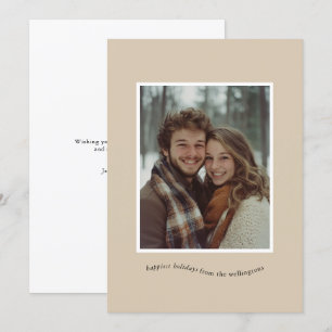 Cartes Pour Fêtes Annuelles Cadre photo neutre ultra minimaliste avec texte on