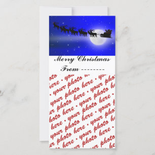 Cartes Pour Fêtes Annuelles Cadre photo père Noël Sleigh Ride