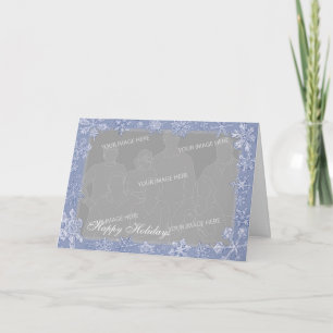 Cartes Pour Fêtes Annuelles Cadre Photo Personnalisé Simply Snowflake Art Opt 
