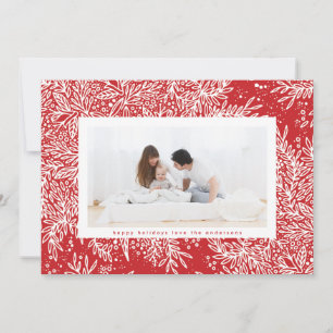 Cartes Pour Fêtes Annuelles Cadre photo rouge pomme sucrée flocon de neige bla