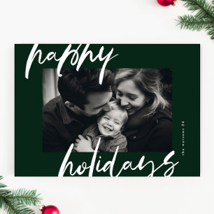 Cartes Pour Fêtes Annuelles cadre photo vert de noël élégant