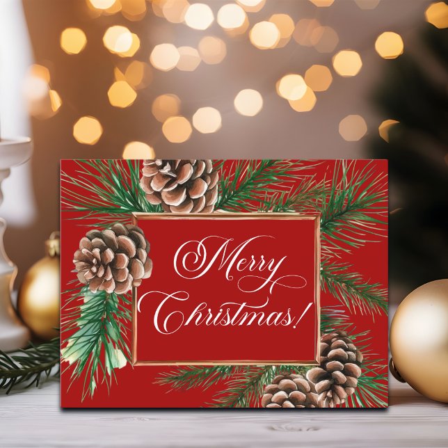 Cartes Pour Fêtes Annuelles Cadre vintage Joyeux Noël (Créateur téléchargé)