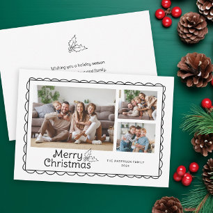 Cartes Pour Fêtes Annuelles Cadres de gribouillis lunettes photo Noël